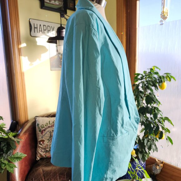 25108 NWT!!!  Torrid Cutaway Aqua Blazer Size 4X MSPR $58 - Picture 4 of 11